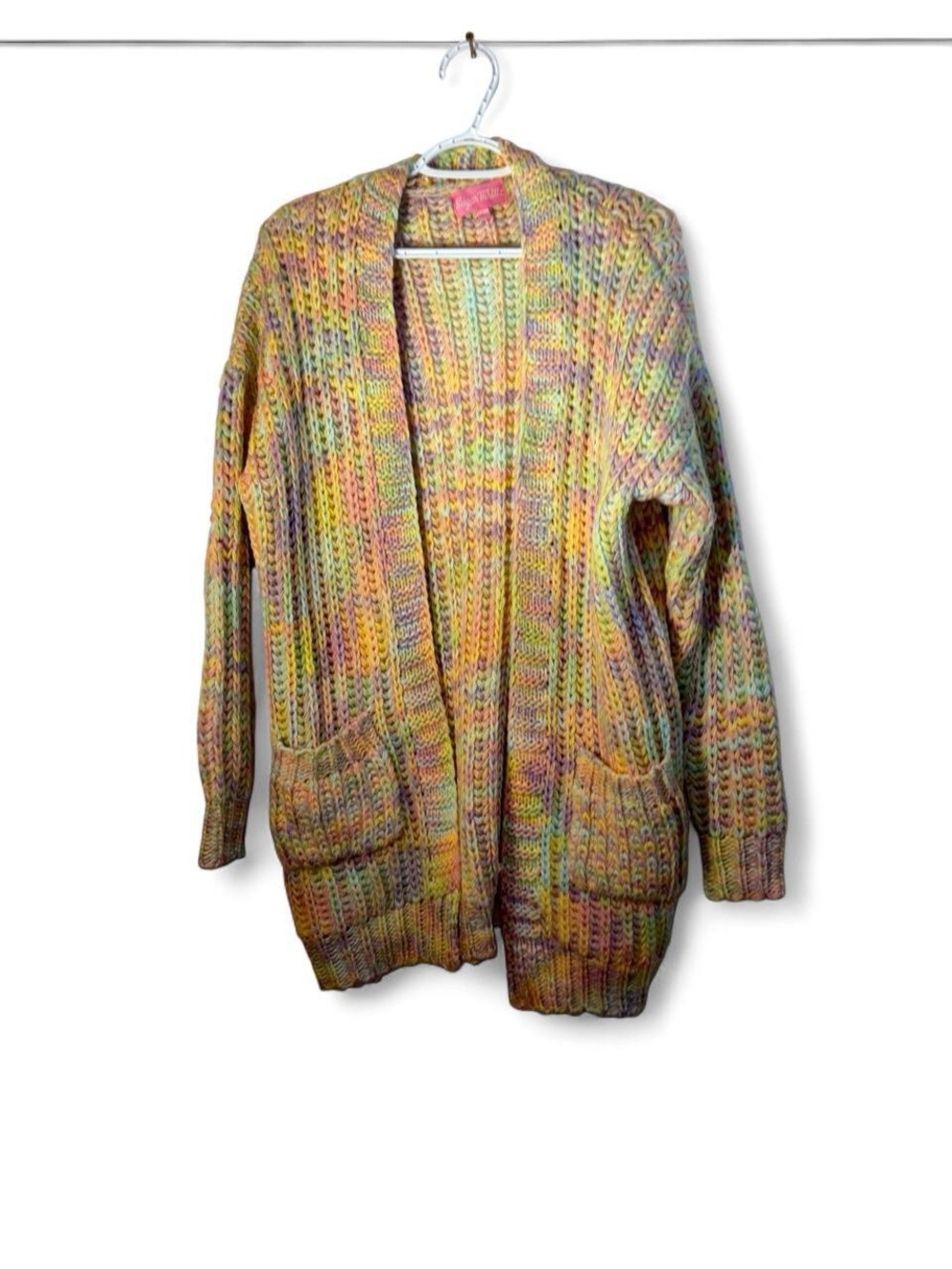 Sugar Thrillz by Dolls Kill y2k Fairy Pastel Chunky Open-Front Cardigan